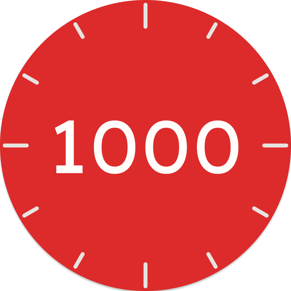 1000 Hours badge
