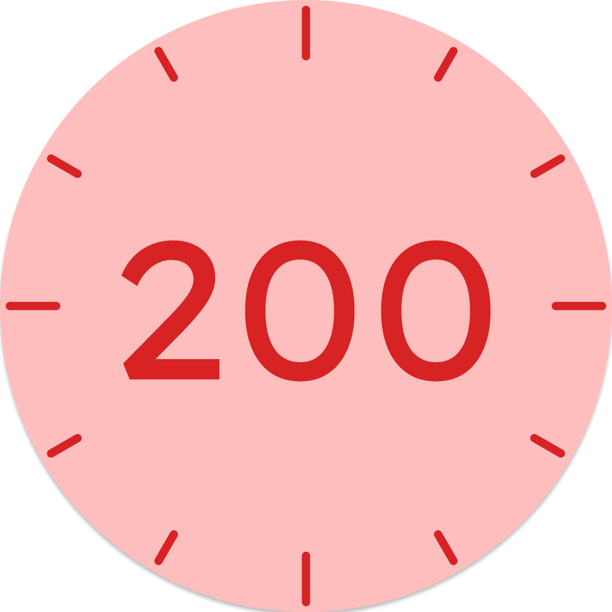 200 Hours badge