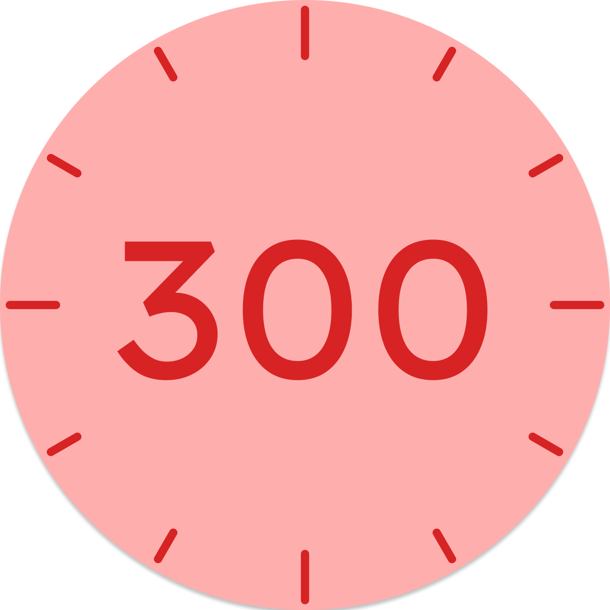 300 Hours badge