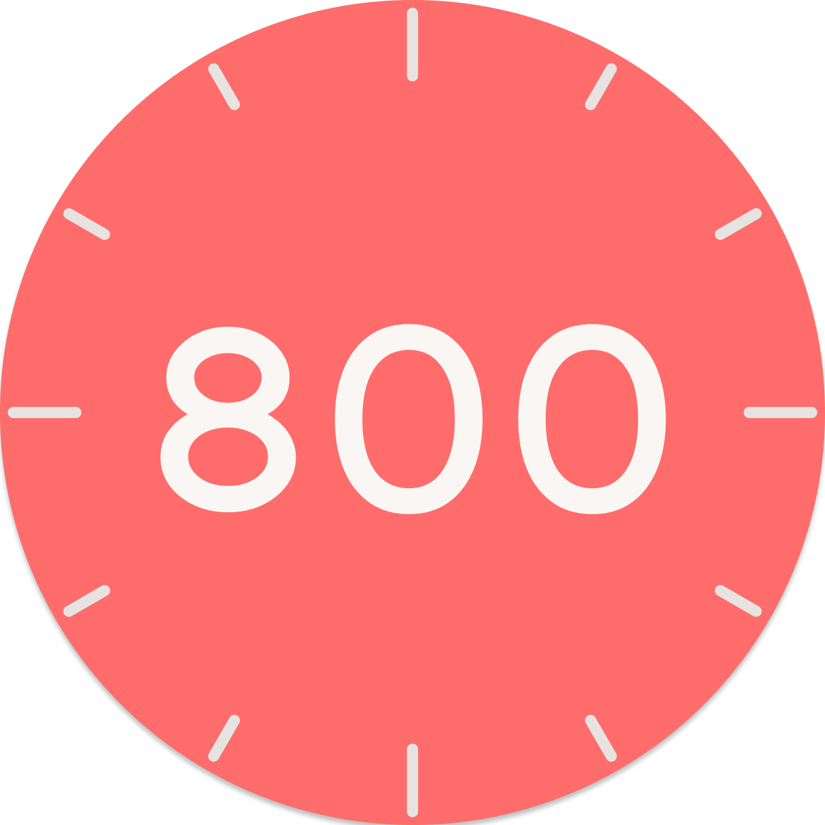 800 Hours badge
